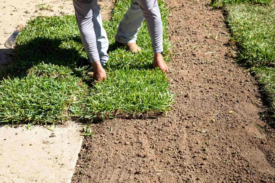Sod installation preparation by Sparta Lawn Care